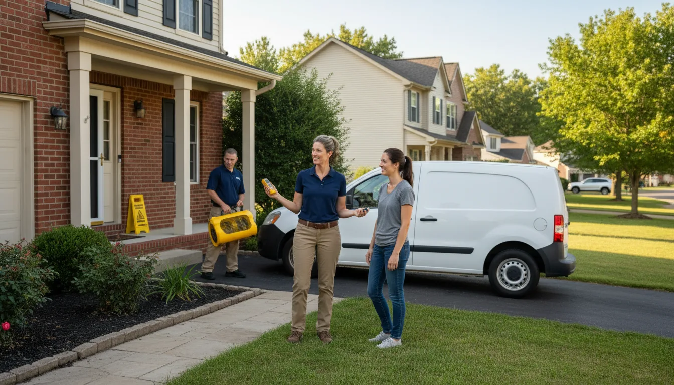 Residential water damage restoration in Saint Francisville, IL